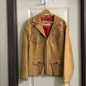 West Leather Fringe Jacket
